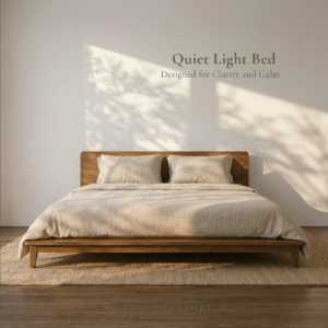 The Quiet Light Bed in Reclaimed teak
